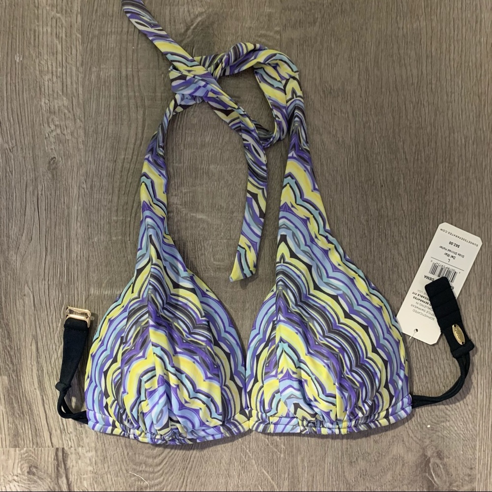 NWT Sunsets “Del Mar” Bikini Top Size L – Supportive Adjustable Swimwear